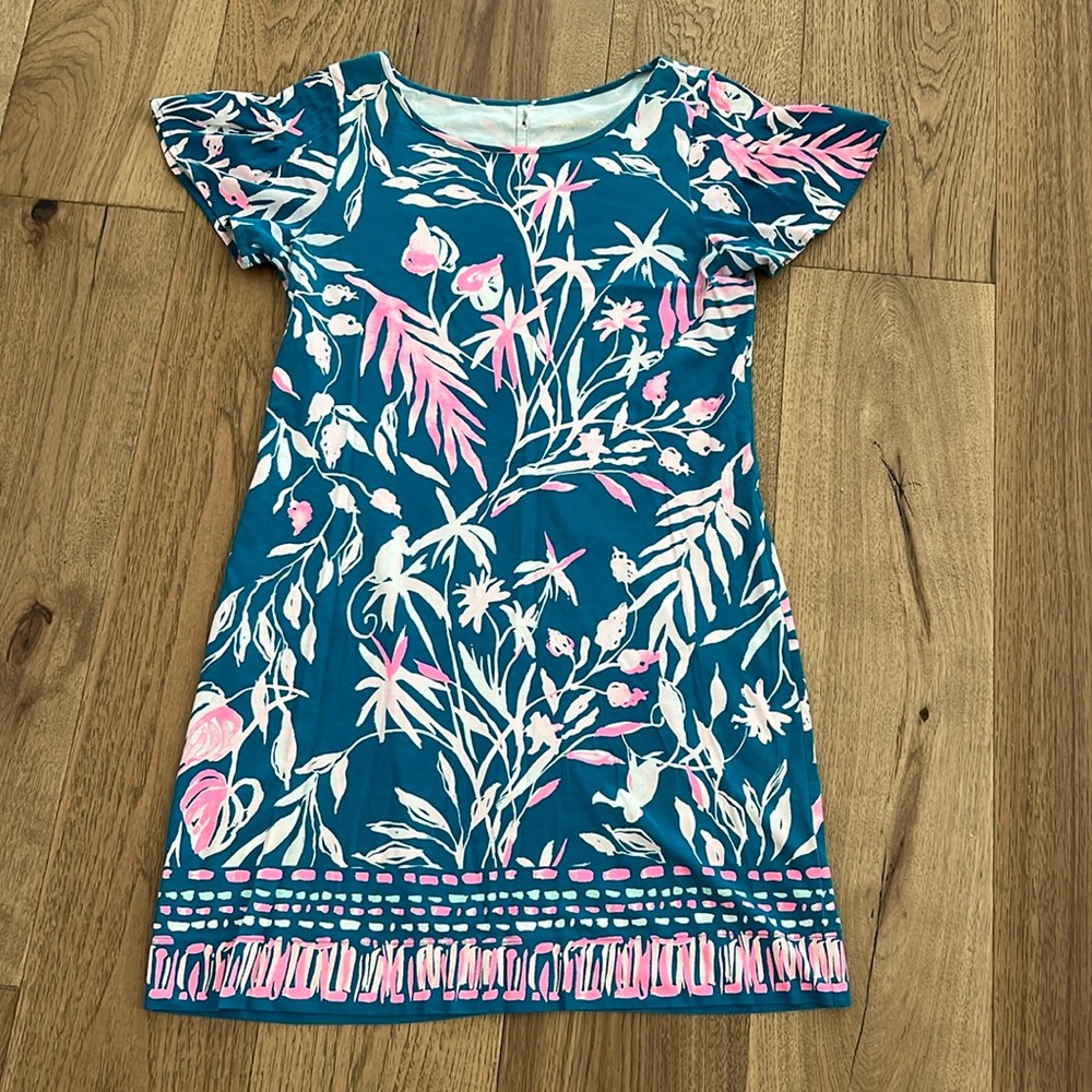 Lilly Pulitzer Teal and Pink Floral Dress